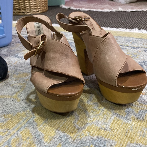 Steve Madden platform heeled sling back sandal size 9 - Picture 2 of 2